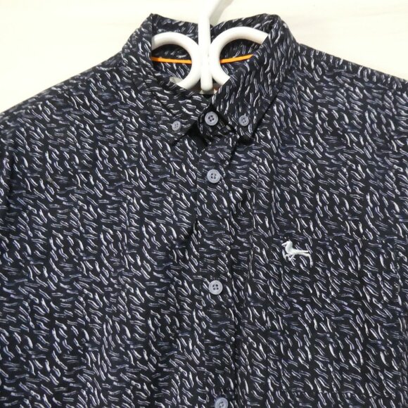 MODERN AMUSEMENT | medium | Stylish Dark Blue Patterned Shirt | Chest Pocket - Picture 4 of 16